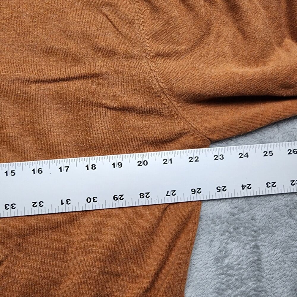 Jos A Bank Signature Sweater Mens L Brown Quarter Zip 100% Pima Cotton Pullover - Picture 6 of 7